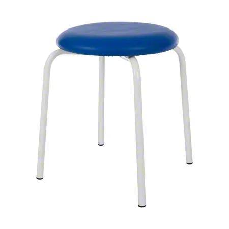 Gymnastikhocker Standard mit Polster, 38 cm, Gestellfarbe wei