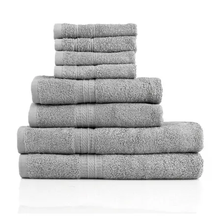 Handtuch Set 8-tlg., 4 Stck 30x30 cm, 2 Stck 140x70 cm und 2 Stck 100x50 cm