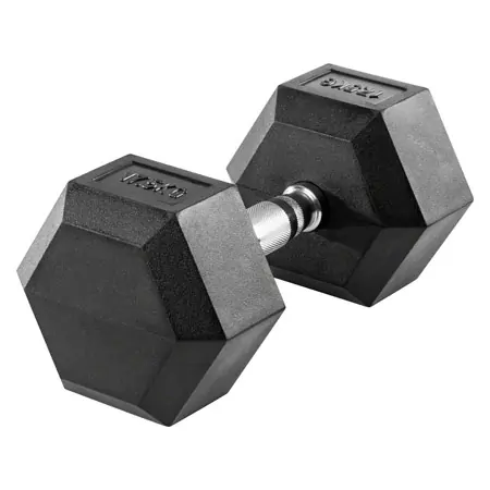 Hex Kompakthantel aus Gummi, 17,5 kg, Stck