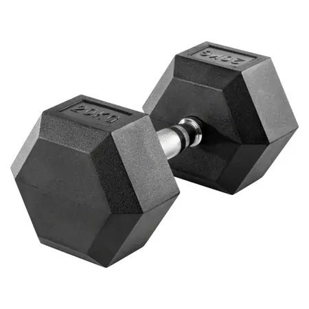 Hex Kompakthantel aus Gummi, 20 kg, Stck