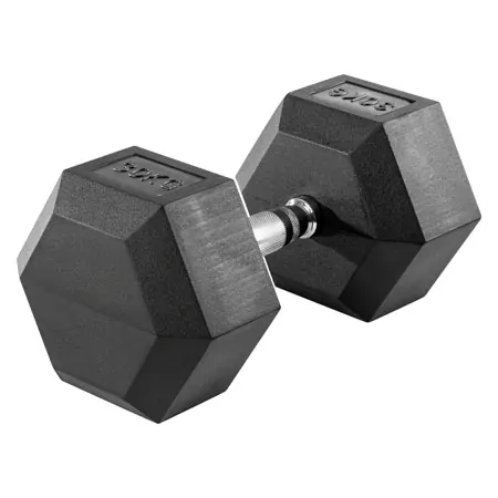 Hex Kompakthantel aus Gummi, 30 kg, Stck