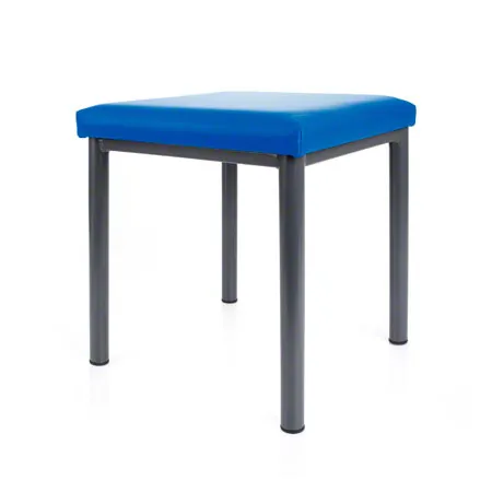 Hocker Exklusiv mit Polster, L x B 40 x 40 cm, Gestellfarbe anthrazit
