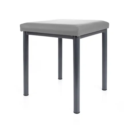 Hocker Exklusiv mit Polster, L x B 40 x 40 cm, Gestellfarbe anthrazit