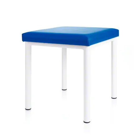 Hocker Exklusiv mit Polster, L x B 40 x 40 cm, Gestellfarbe wei
