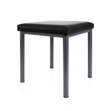 Hocker Robusta mit Polster, L x B 40 x 40 cm, Gestellfarbe anthrazit