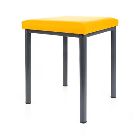 Hocker Robusta mit Polster, L x B 40 x 40 cm, Gestellfarbe anthrazit