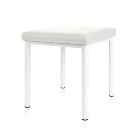 Hocker Robusta mit Polster, L x B 40 x 40 cm, Gestellfarbe wei
