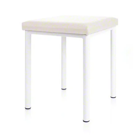 Hocker Robusta mit Polster, L x B 40 x 40 cm, Gestellfarbe wei