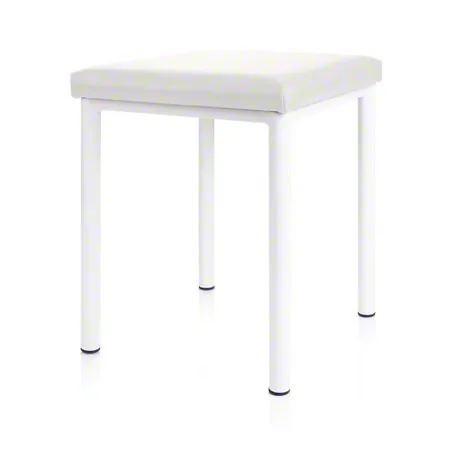 Hocker Robusta mit Polster, L x B 40 x 40 cm, Gestellfarbe wei