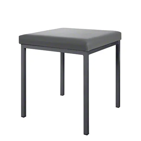 Hocker mit Polster, L x B 40 x 40 cm, Gestellfarbe anthrazit