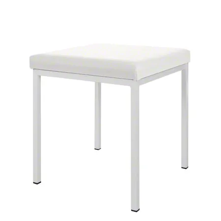Hocker mit Polster, L x B 40 x 40 cm, Gestellfarbe wei