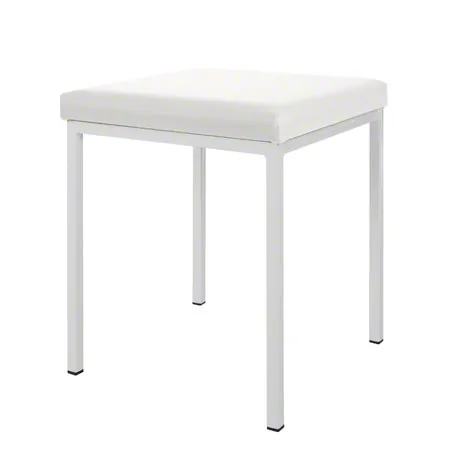 Hocker mit Polster, L x B 40 x 40 cm, Gestellfarbe wei