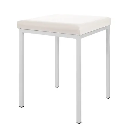 Hocker mit Polster, L x B 40 x 40 cm, Gestellfarbe wei