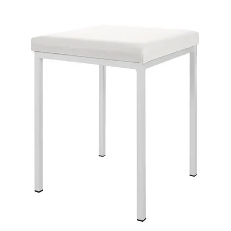 Hocker mit Polster, L x B 40 x 40 cm, Gestellfarbe wei