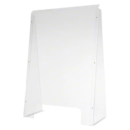 Hygiene Schutzwand aus Acrylglas LxBxH 58x86x30 cm, mit Durchreiche LxB 40x11 cm