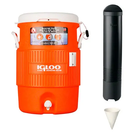 Igloo Getrnkebehlter-Set, 3-tlg., 5 Gallon Seat Top 18,9 l, inkl. Becherhalter und Becher