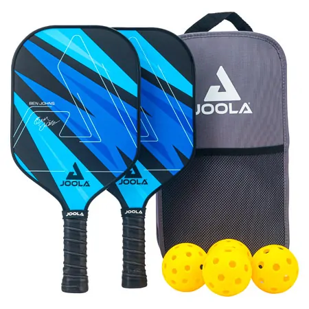 JOOLA Pickleball Set Ben Johns Blue Lightning, 7-tlg., 2xSchlger, 4xBlle + Tasche