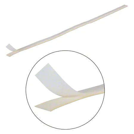 Klettverschluss, 2-tlg., Klettband selbstklebend, 1m x 25 mm, wei