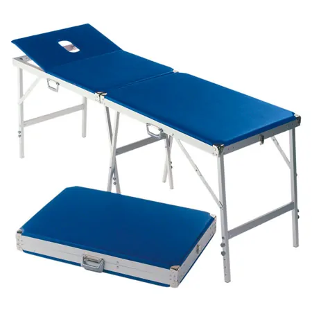 Koffermassagebank Alumed inkl. Kopfteil u. Nasenloch, LxBxH 189x60x70-79 cm