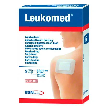 Leukomed Wundverband, LxB 7,2x5 cm, 5 St�ck