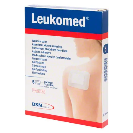Leukomed Wundverband, LxB 8x10 cm, 5 St�ck