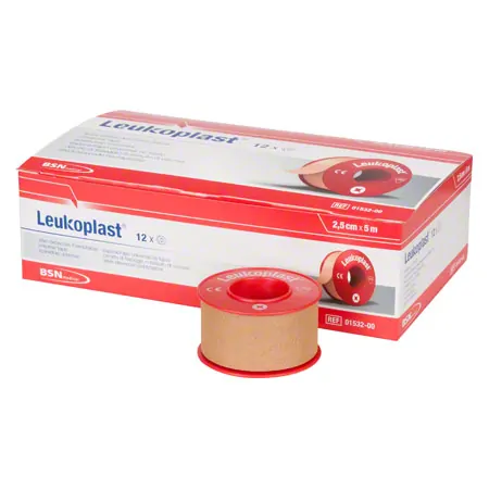 Leukoplast ohne Schutzring, 5 m x 2,5 cm, 12 Stck