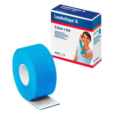 Leukotape K, LxB 5 m x 2,5 cm, blau