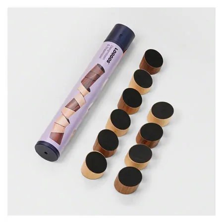 Loggos Holz-Baustein-Set L aus Buchenholz und Nussbaum