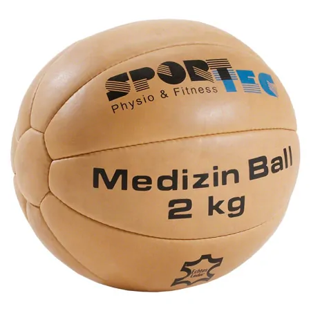 Medizinball aus Leder,  23 cm, 2 kg