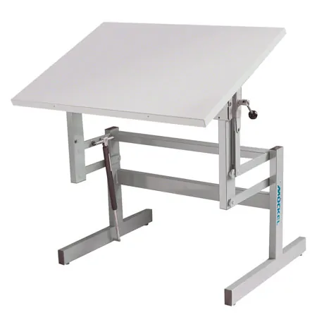 Mckel Sitz-Steharbeitstisch Ergo S52 R, B x T x H 80 x 60 x 52-102 cm, mit Gleitern, grau/grau