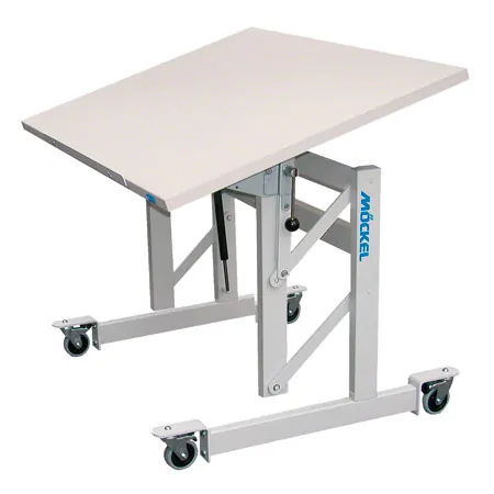 Mckel Sitz-Steharbeitstisch Ergo S52 R, B x T x H 80 x 60 x 52-102 cm, mit Rollen, grau/grau