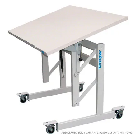 Mckel Sitz-Steharbeitstisch Ergo S72 B x T x H 120 x 80 x 72-122 cm, mit Rollen, grau/grau