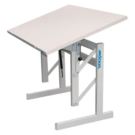 Mckel Sitz-Steharbeitstisch Ergo S72 BxTxH 80x60x72-122 cm, mit Gleitern, grau/grau