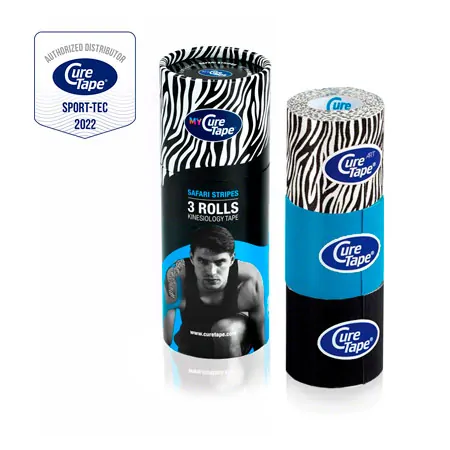 MyCureTape Safari Stripes 3 Rollen � 2,5 m x 5 cm (LxB), Art Zebra, schwarz, blau