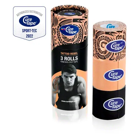 MyCureTape Tattoo Rebel 3 Rollen � 2,5 m x 5 cm (LxB), Art Tattoo, schwarz, beige