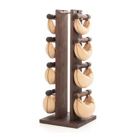 NOHRD Swing Turm inkl. 8 Swing Hanteln, 40 kg, Nussbaum