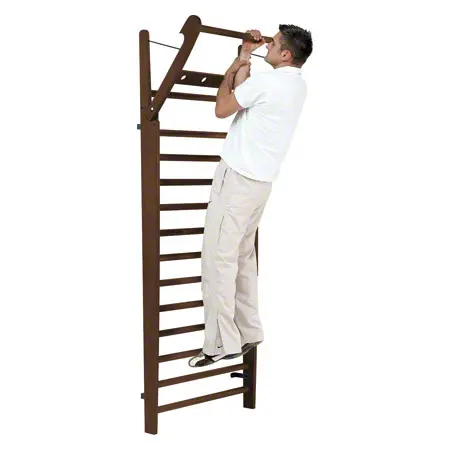NOHrD Sprossenwand Nussbaum, ausklappbar, 14 Sprossen, HxBxT 230x80x13 cm