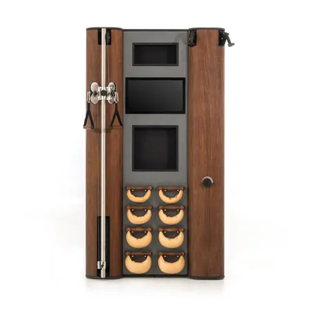 NOHrD Wall Compact, Seilzug, Skitrainer, 8 Swing Hanteln, Nussbaum