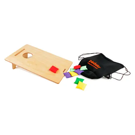 Pedalo Cornhole-Set Kids, 12-tlg., 1xCornhole-Brett, 10xWurfs�ckchen, 1xMesh-Beutel