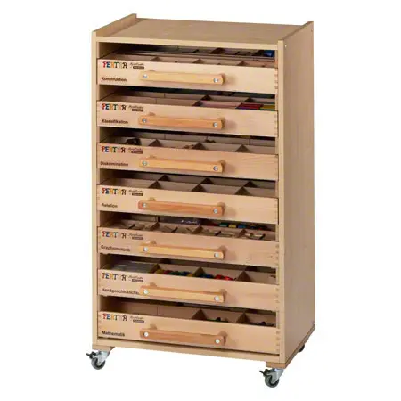 Pertra Frdermaterial Komplett-Set mit 7 Koffern inkl. Koffer-Regalwagen, 2353-tlg.