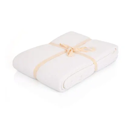 Pique-Decke mit Zierstich-Einfassung, LxB 210x150 cm