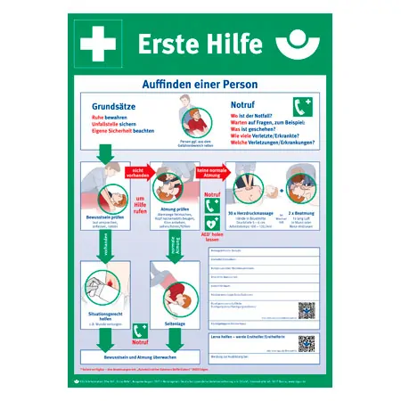 Poster Erste Hilfe, LxB 59x42 cm