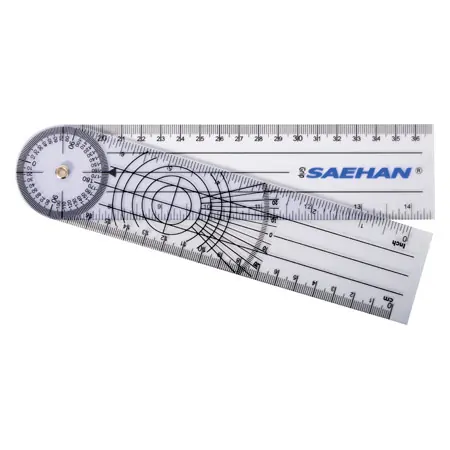 Saehan Winkelmesser, Schenkellnge 18 cm, transparent
