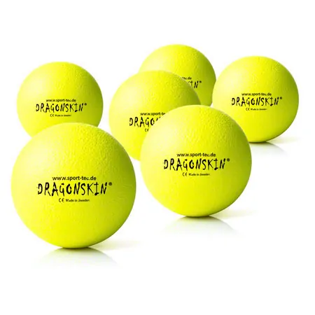 Schaumstoffball Dragonskin Neon, beschichtet,  16 cm, 6er Set