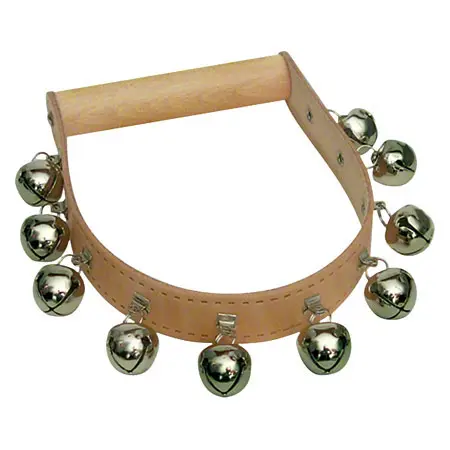 Schellenkranz aus Leder, 10 Glckchen