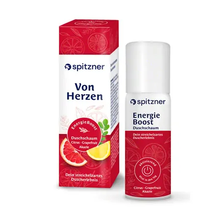 Spitzner Duschschaum EnergieBoost + Geschenkverpackung Von Herzen, 50 ml