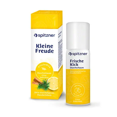 Spitzner Duschschaum FrischeKick + Geschenkverpackung Kleine Freude, 50 ml