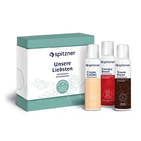 Spitzner Duschschaum-Set Unsere Liebsten + Verpackung, 3 Flaschen � 150 ml