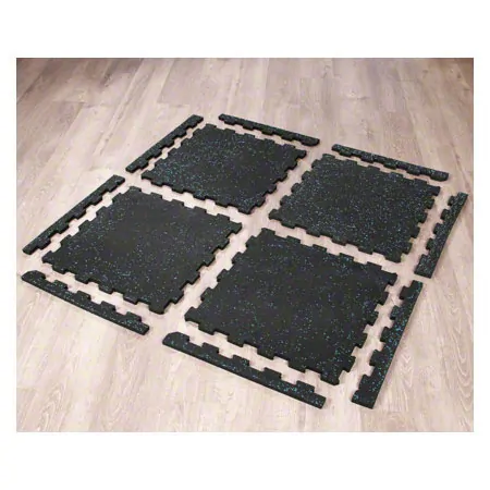 Sport-Tec Bodenschutzmatte 1 m�, 4 Matten � LxB 50x50 cm + 8 Randst�cke