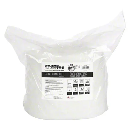 Sport-Tec Desinfektionstcher im Polybeutel 18,5x20,5 cm, 800 Tcher = 30,34 m